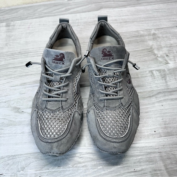Dbeck AirWalker Ultralight Breathable Mesh Gray Suede Comfort Shoes Men’s Size 8 - Picture 2 of 14
